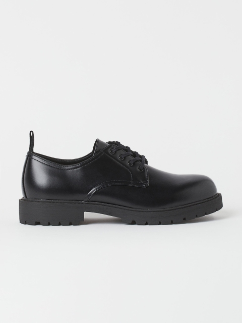 

H&M Men Black Chunky Derby Shoes