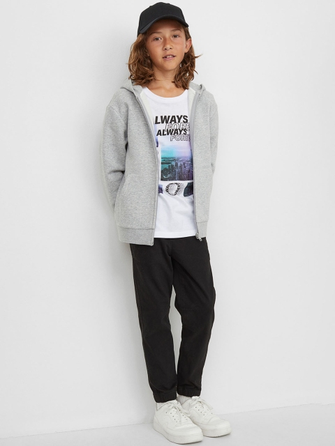 

H&M Boys Black Solid 2-Pack Twill Joggers