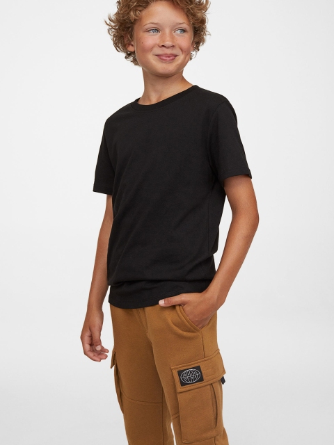 

H&M Boys Brown Solid Cargo Joggers