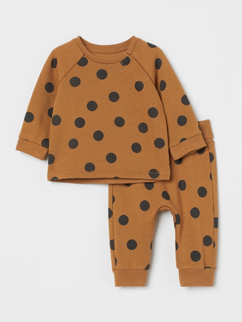 

H&M Girls Beige 2-Piece Cotton Set