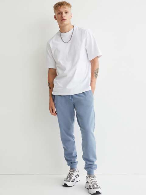 

H&M Men Blue Solid Regular Fit Joggers