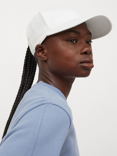 

H&M Women White Solid Sports Cap