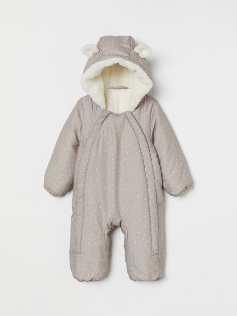 

H&M Girls Grey Padded All-in-one Suit