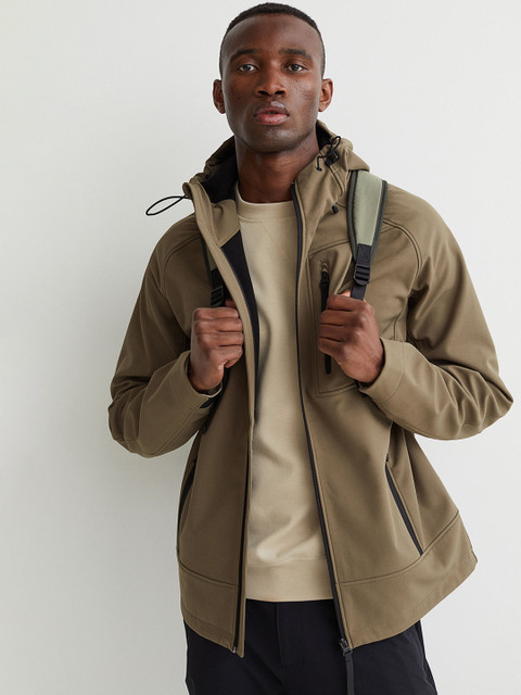 

H&M Men Green Softshell Jacket