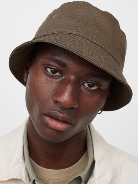 

H&M Men Green Cotton Twill Bucket Hat