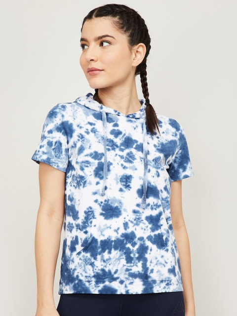 

Kappa Women Blue & White Printed T-shirt