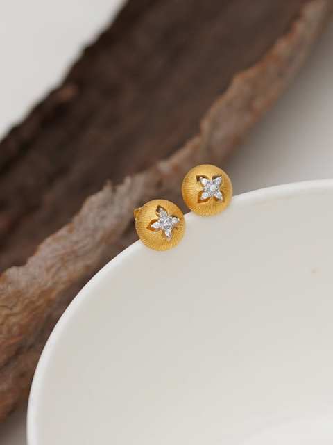 

SANGEETA BOOCHRA Gold-Toned Circular Studs Earrings