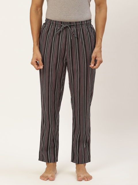 

Not Just Pyjamas Men White & Black Striped Lounge Pant