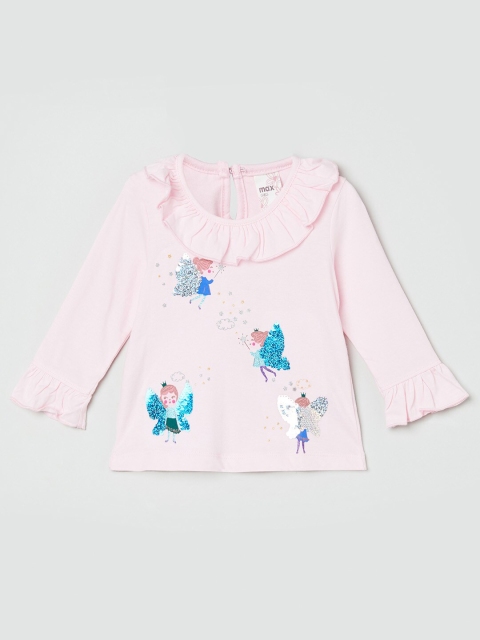 

max Pink Fairies Printed Top with Sequin Detail
