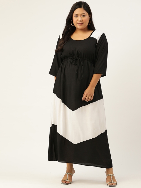 

Revolution Black & White Colourblocked Maxi Dress