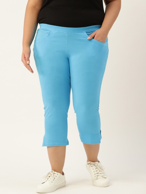 

Revolution Women Turquoise Blue Capris