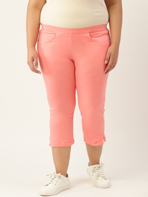 

Revolution Women Peach-Coloured Capris