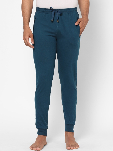 

Sweet Dreams Men Teal Blue Solid Cotton Lounge Joggers