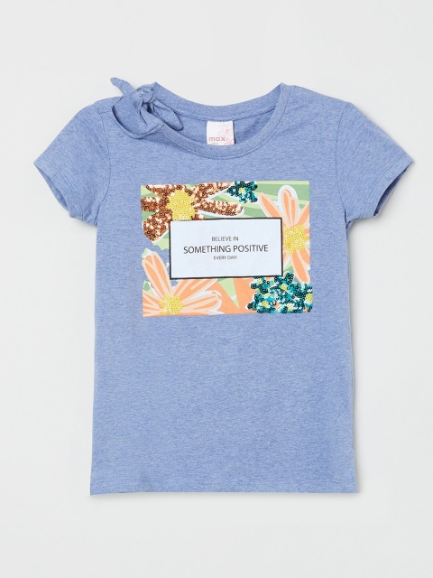 

max Blue Regular Top