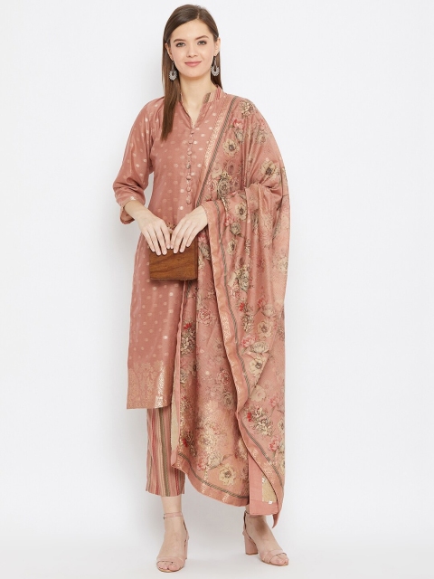 

Safaa Copper-Coloured Banarasi Moonga Silk Brocade Unstitched Dress Material