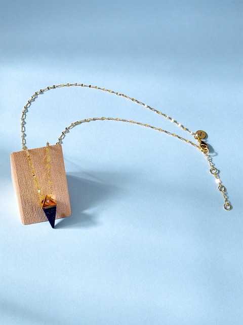 

Accessorize Gold-Toned & Blue Brass Gold-Plated Necklace