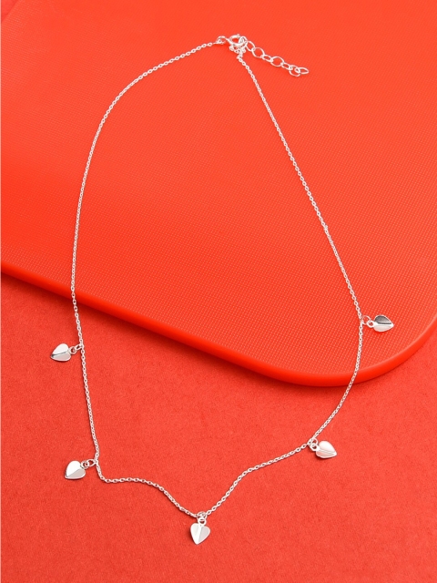

Accessorize Women Silver-Toned & Plated Crystals Studded Minimal Necklace