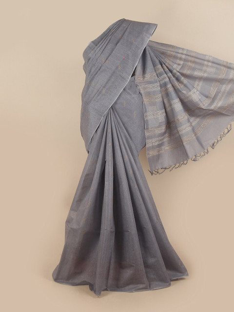 

Pothys Grey Woven Design Tissue Saree
