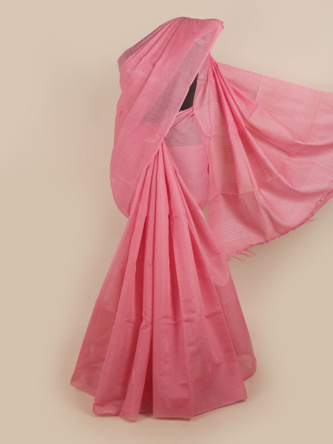 

Pothys Pink Woven Design Jute Silk Saree
