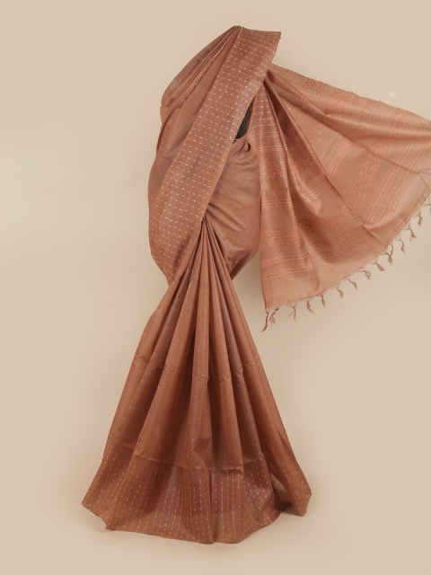 

Pothys Pink Striped Jute Silk Saree