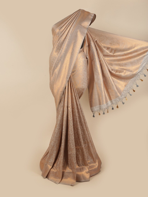

Pothys Beige & Gold-Toned Woven Design Zari Art Silk Saree
