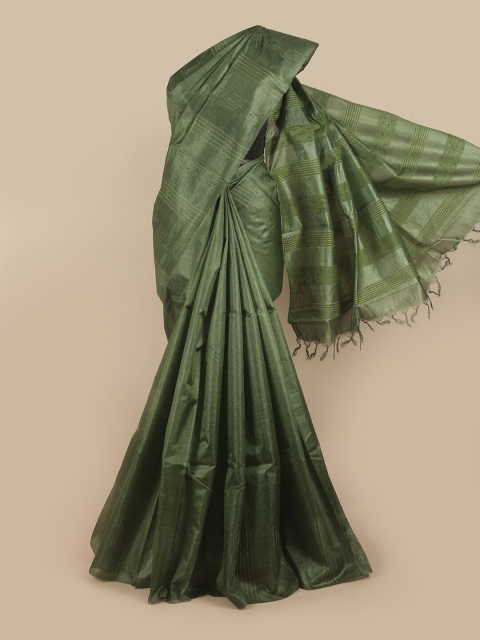 

Pothys Green Striped Tissue Saree