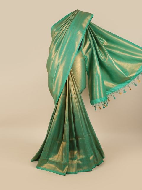 

Pothys Green & Gold-Coloured Zari Art Silk Banarasi Saree