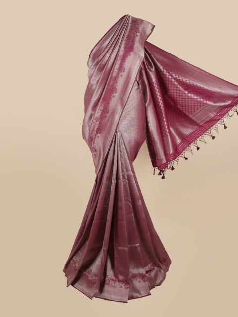 

Pothys Purple & Silver-Coloured Zari Art Silk Banarasi Saree