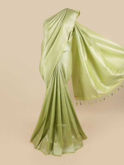 

Pothys Green & Silver-Coloured Zari Art Silk Banarasi Saree