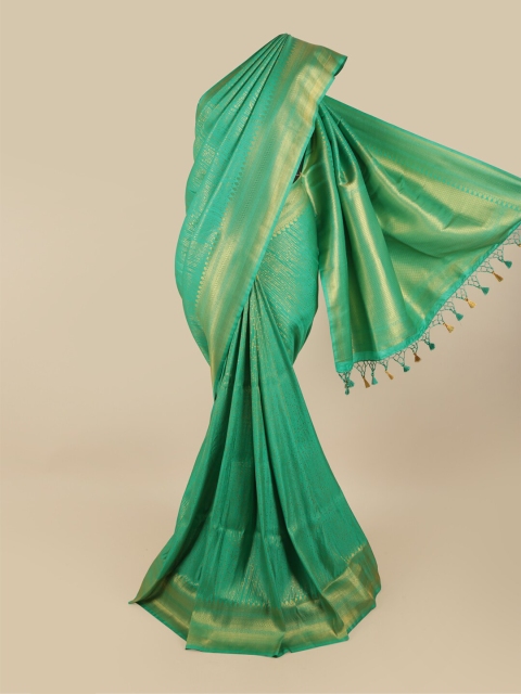 

Pothys Green & Gold-Coloured Zari Art Silk Banarasi Saree