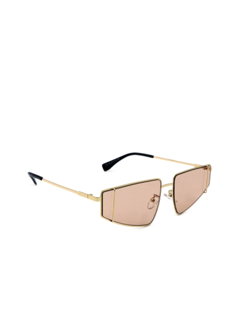 

Bellofox Unisex Pink Lens & Gold-Toned Rectangle Sunglasses BS1623