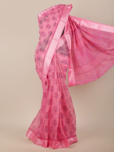 

Pothys Pink & Purple Ethnic Motifs Printed Saree