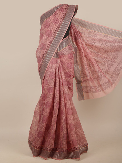 

Pothys Mauve & Black Floral Saree