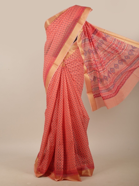 

Pothys Mauve & Gold Ethnic Motifs Zari Saree