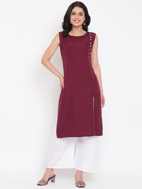 

Napra Women Maroon Floral Kurta