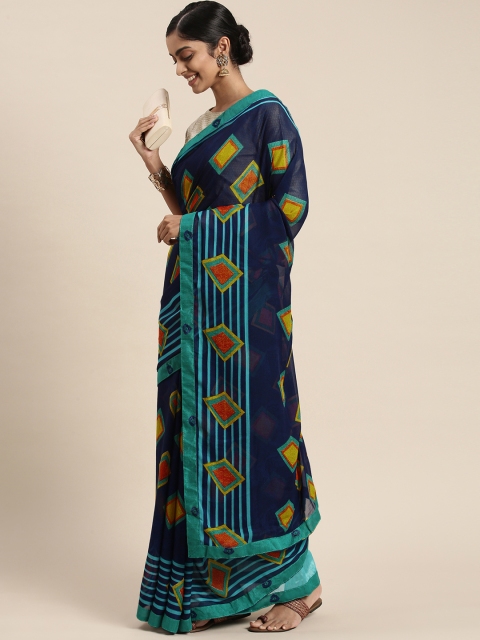 

Triveni Blue Pure Georgette Saree