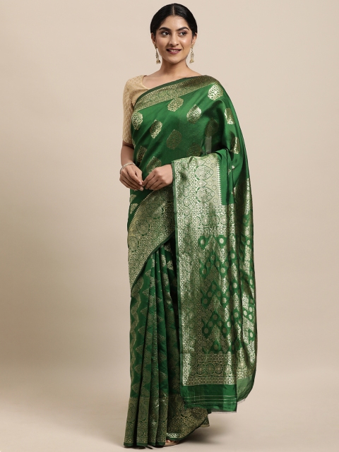 

Triveni Green Zari Art Silk Paithani Saree