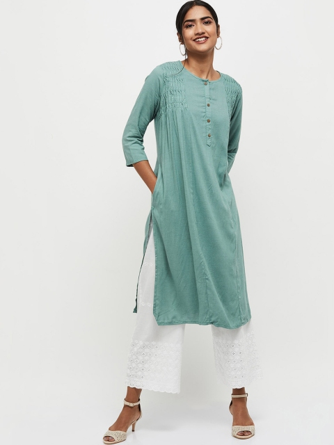 

max Women Green Kurta