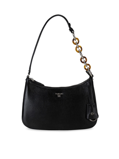 

Da Milano Black Leather Half Moon Sling Bag