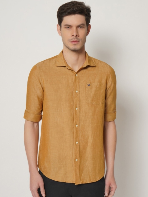 

Blackberrys Men Yellow Slim Fit Opaque Casual Shirt
