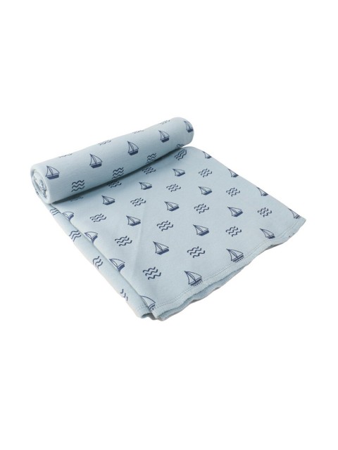 

Nino Bambino Infant Kids Blue Printed Organic Cotton Swaddle