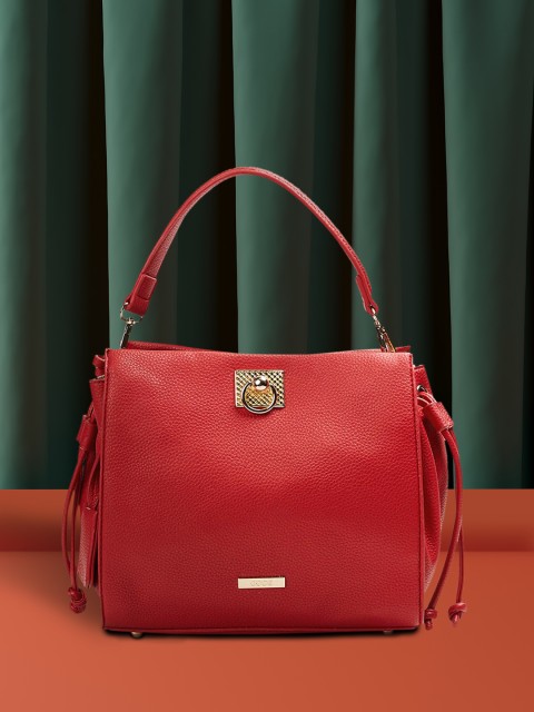 

CODE by Lifestyle Red Oversized Shopper Handheld Bag with Tasselled