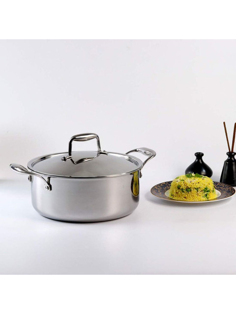 

Wonderchef Silver-Toned Stainless Steel Cookware Casserole