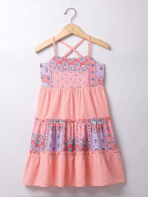 

Ed-a-Mamma Peach-Coloured Floral Empire Maxi Dress