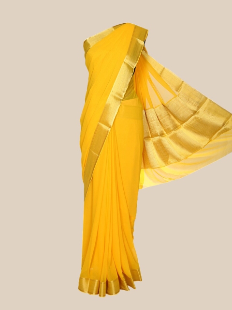 

The Chennai Silks Yellow & Gold Zari Saree