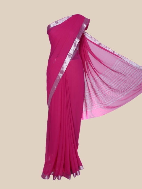 

The Chennai Silks Purple & Silver Zari Saree