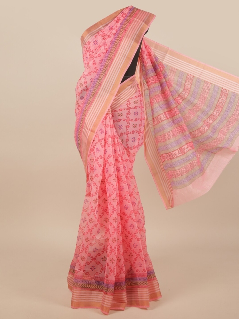 

Pothys Pink & Purple Ethnic Motifs Saree