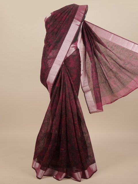 

Pothys Maroon & Black Floral Saree