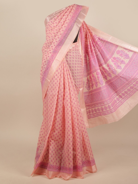 

Pothys Pink & Purple Floral Saree
