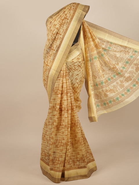 

Pothys Beige & Brown Saree